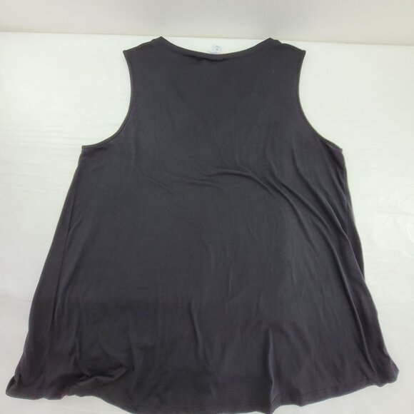 LulaRoe Tunic Tank Top Women's XL Black V Neck Long Length - Picture 2 of 8